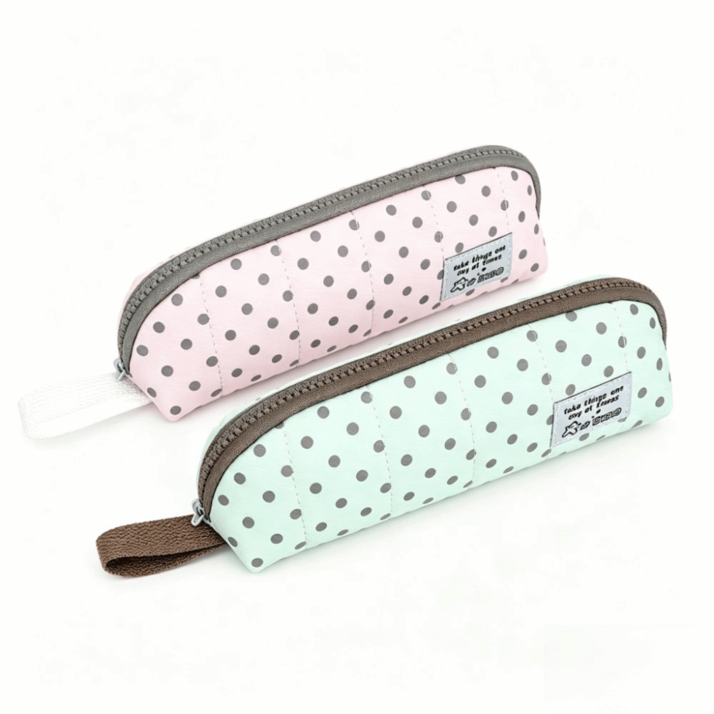 Aesthetic Polka Dot Pencil Cas - Aesthetic Large Pencil Case Pouch recension och pris