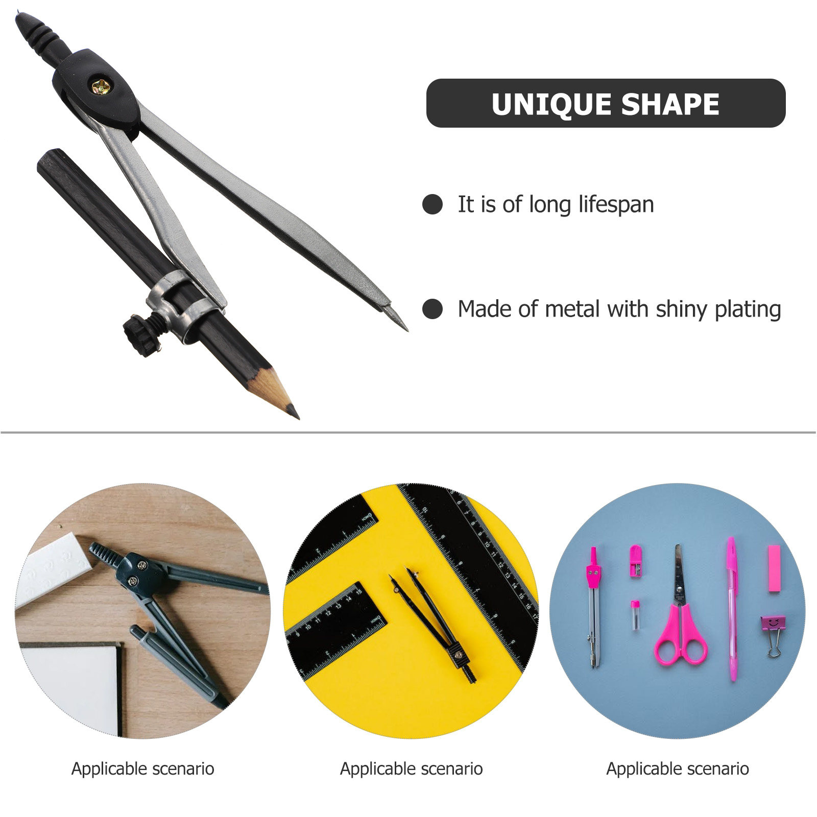 Professional Compass Metal Com - Math Geometry Set With Compass recension och pris