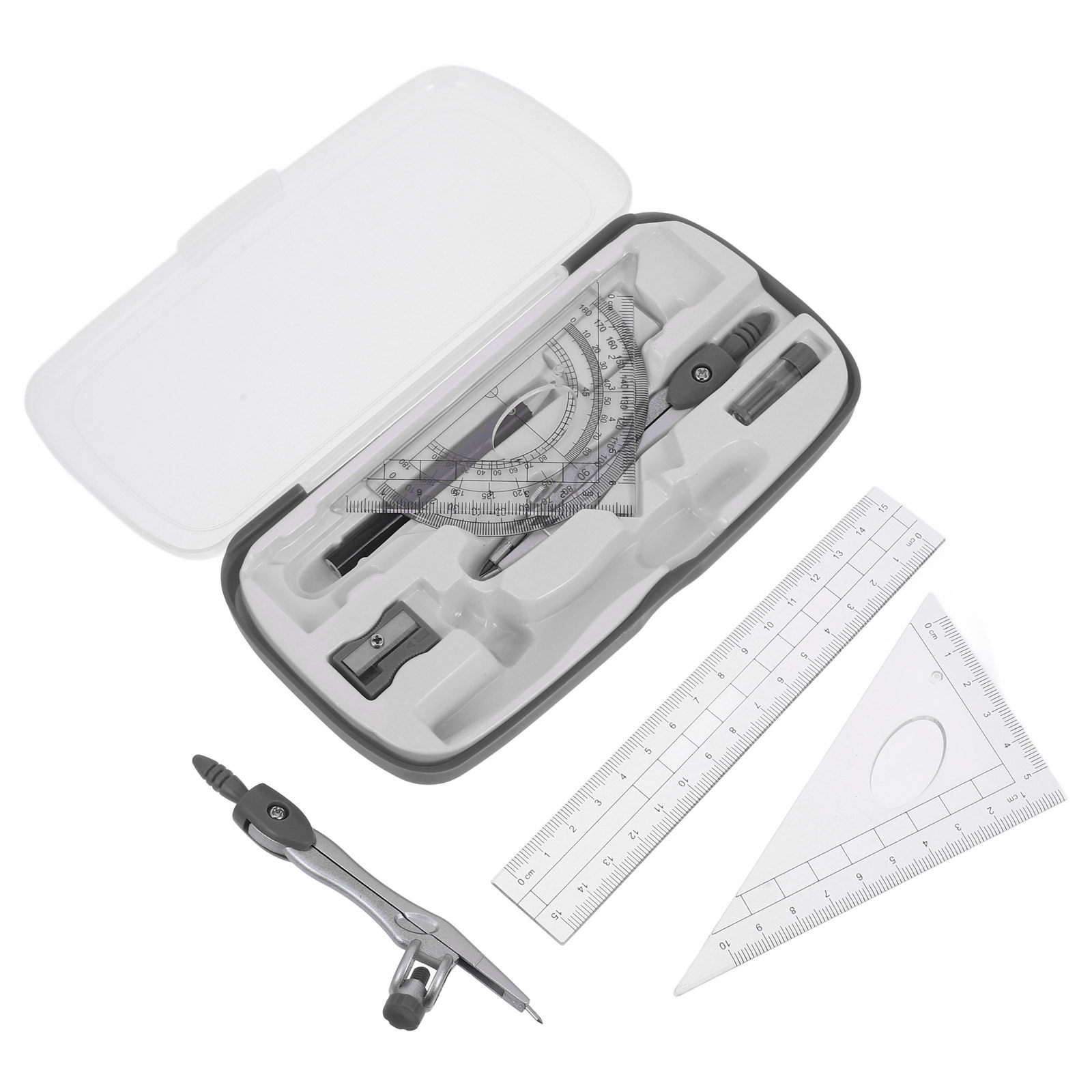 1Set Geometry Drawing Set with - Math Geometry Set With Compass recension och pris