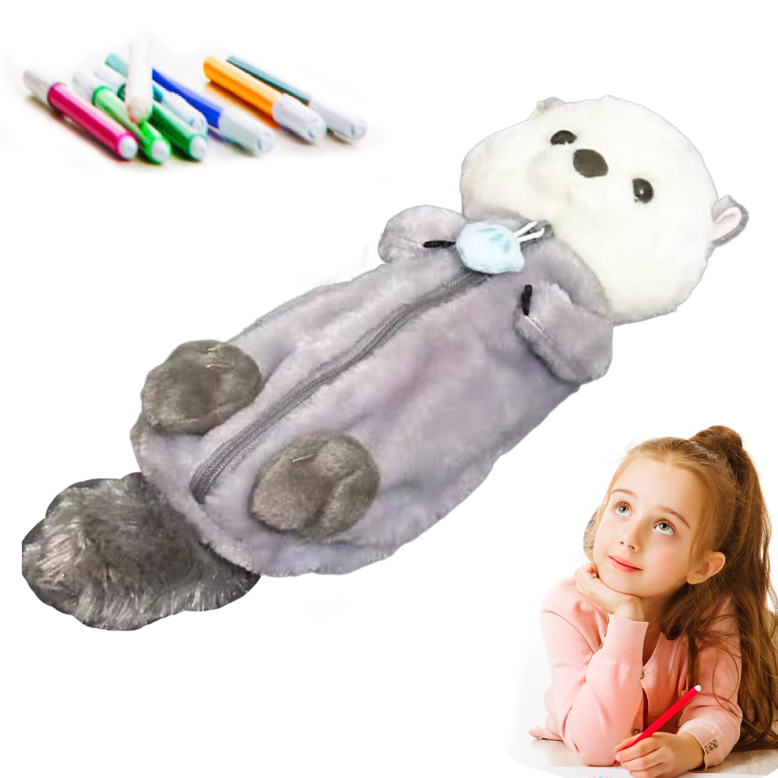 Creative Plush Toy Pencil Case - School Supplies recension och pris