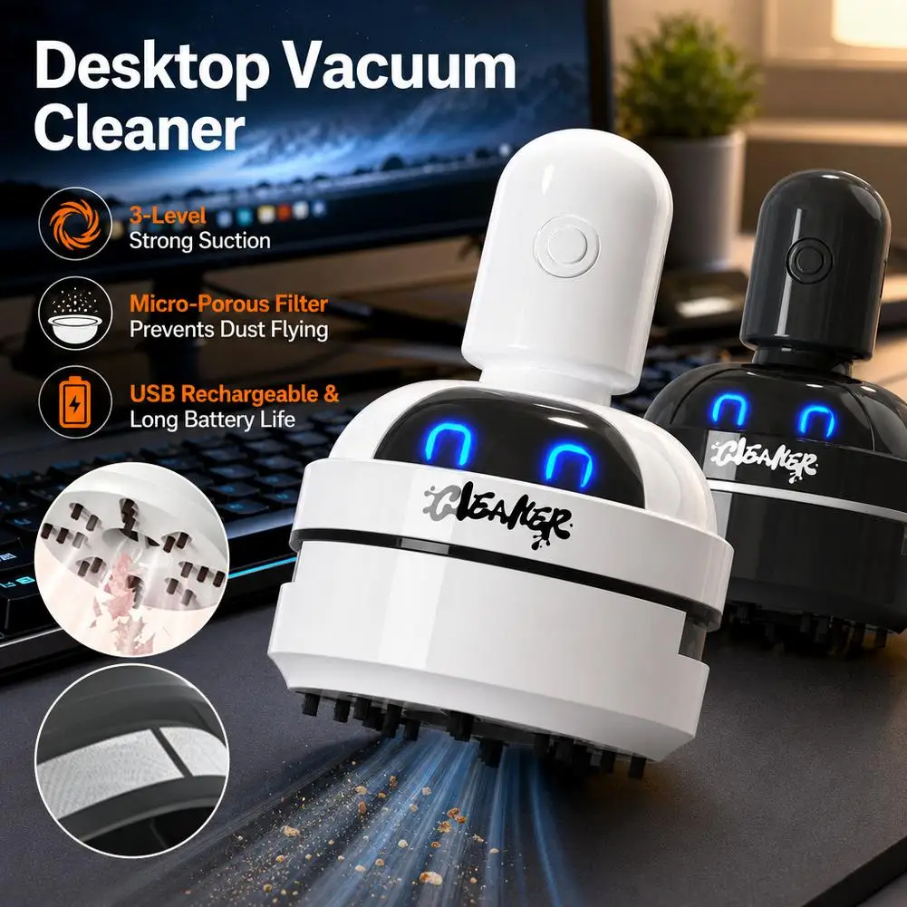 Desktop Mini Rechargeable Vacu - Mini Desktop Vacuum Cleaner For Eraser Dust recension och pris